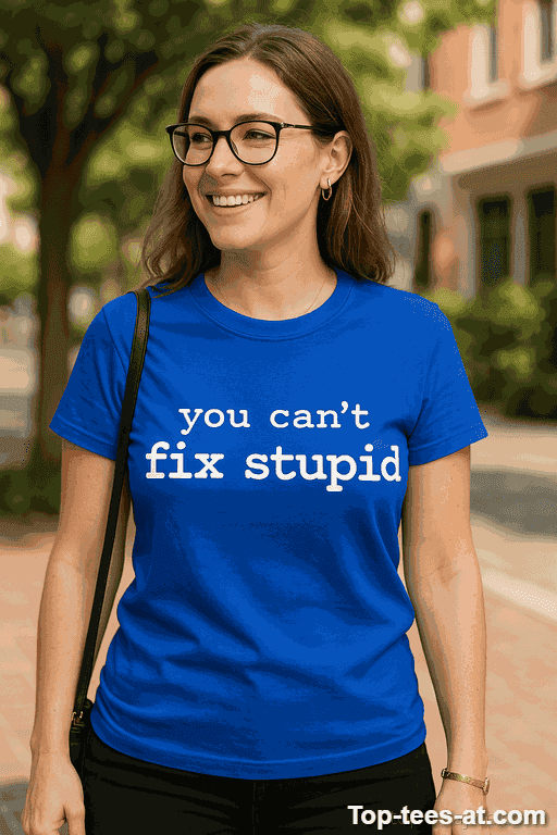 Lustiges T-Shirt You Cant Fix Stupid