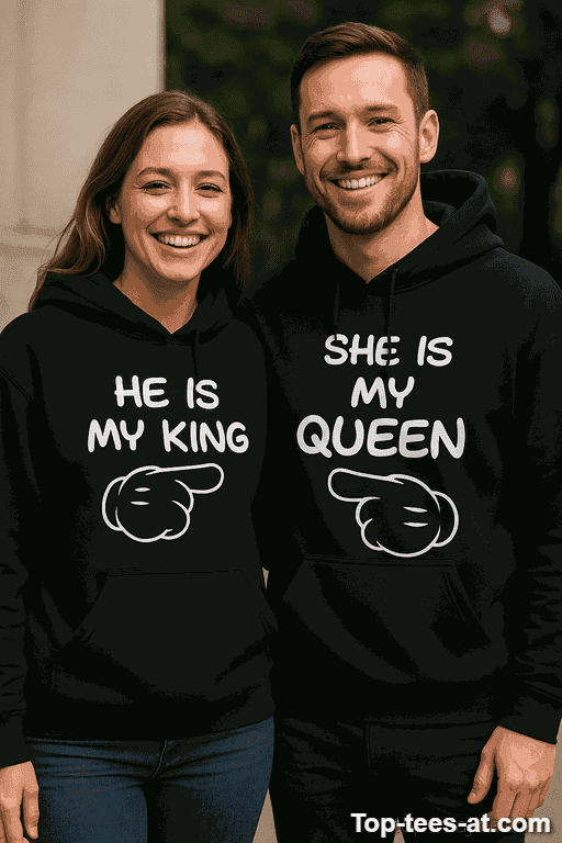 Pärchen Hoodie My King and Queen