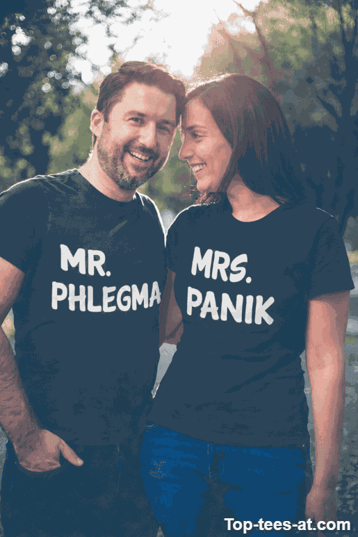 Pärchen T-Shirt Mr Phlegma Mrs Panik