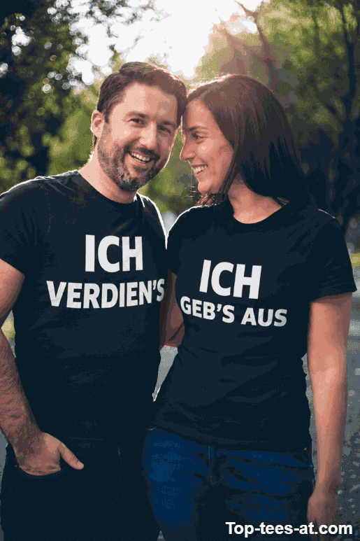 Pärchen T-Shirt Verdiener und Ausgeber