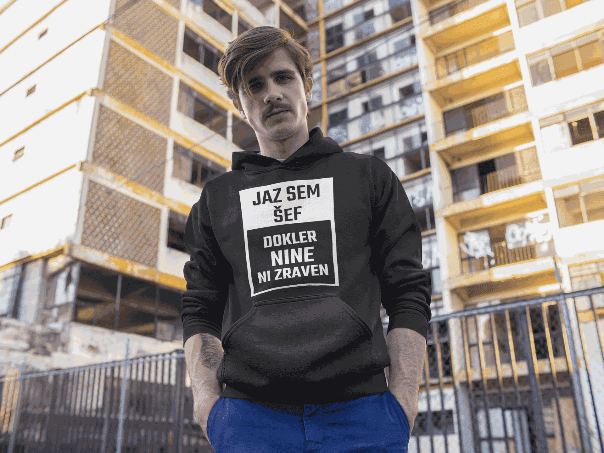 Lustiger Hoodie Ich bin der Chef mit eigenem Namen