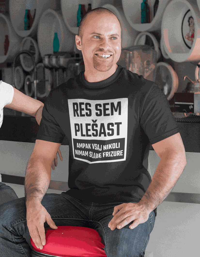 Lustiges T-Shirt Glatze ohne schlechte Frisur