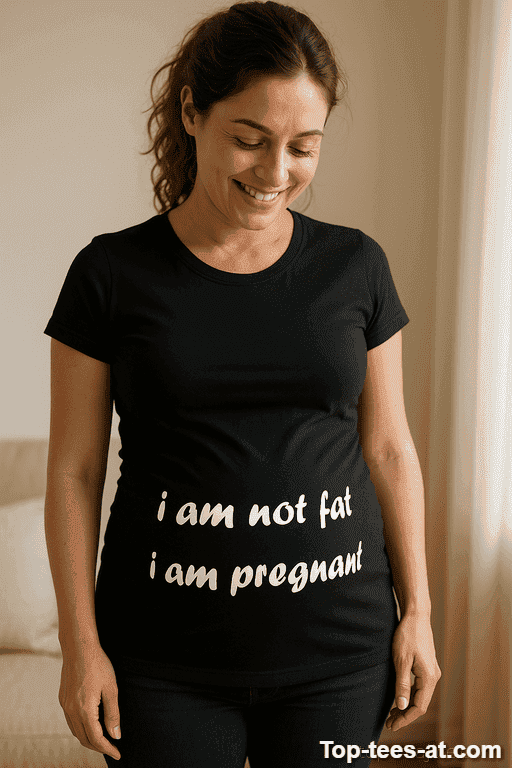 Schwangerschafts T-Shirt I am not fat pregnant