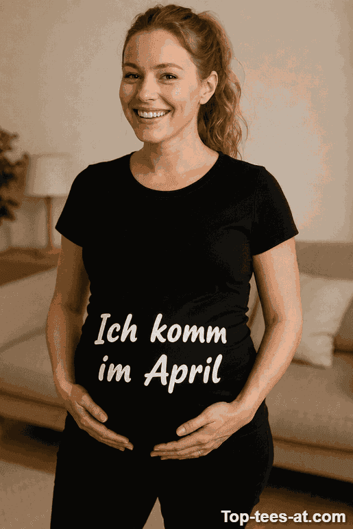 Schwangerschafts T-Shirt Ich komm im April