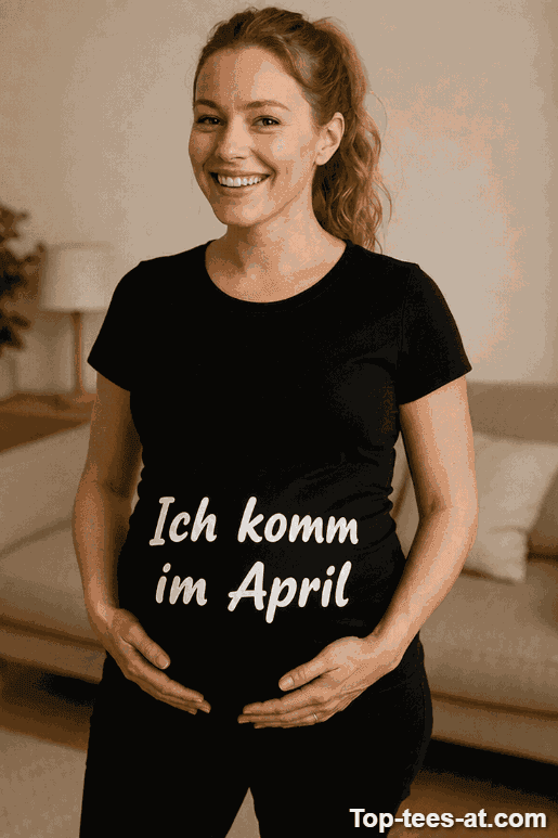 Schwangerschafts T-Shirt Ich komm im April