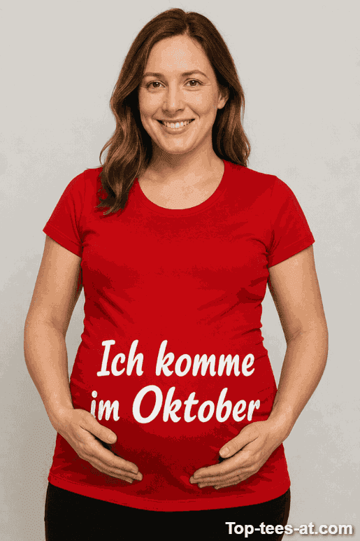 Schwangerschafts T-Shirt Ich komme im Oktober