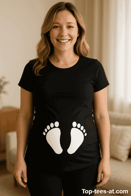 Schwangerschafts T-Shirt mit Babyfüßchen