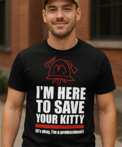 I'M HERE TO SAVE YOUR KITTY - T-Shirt