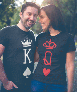 König & Königin Karten - T-Shirt Set