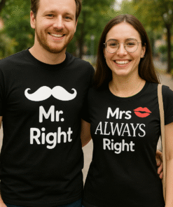 Mr Right / Mrs ALWAYS Right (Paar-Set) - T-Shirt