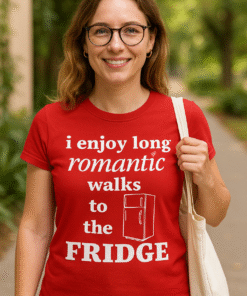 i enjoy long romantic walks to the FRIDGE - T-Shirt