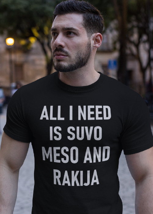 Smešna majica suvo meso i rakija