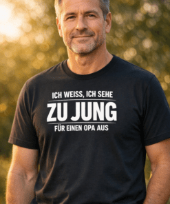 Lustiges T-Shirt: ICH WEISS, ICH SEHE ZU JUNG FÜR EINEN OPA AUS