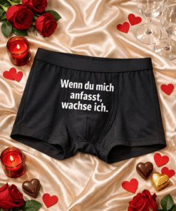 Herren-Boxershorts „Wenn du mich anfasst, wachse ich“
