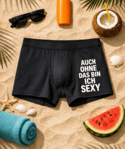 Herren-Boxershorts „Auch ohne das bin ich SEXY“