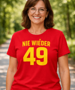 Lustiges T-Shirt „NIE WIEDER 49“