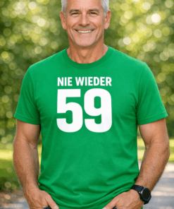 Lustiges T-Shirt „NIE WIEDER 59“ (Grün)