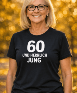 Lustiges T-Shirt: 60 und herrlich jung