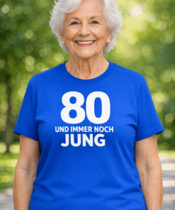 Lustiges T-Shirt „80 und immer noch jung“