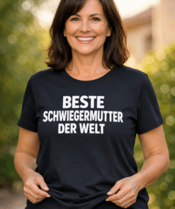 Lustiges T-Shirt „Beste Schwiegermutter der Welt“ (Damen, schwarz)