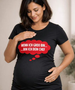 Schwangerschafts-T-Shirt „WENN ICH GROSS BIN … BIN ICH DEIN CHEF“