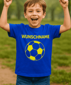 Kinder T-Shirt Fußball mit eigenem Namen