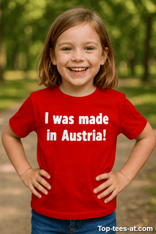 Kinder T-Shirt I was made in Austria