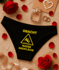 Lustige Damen Unterwäsche Obacht nasse Oberfläche