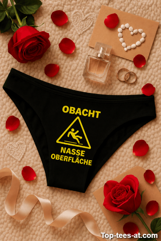 Lustige Damen Unterwäsche Obacht nasse Oberfläche