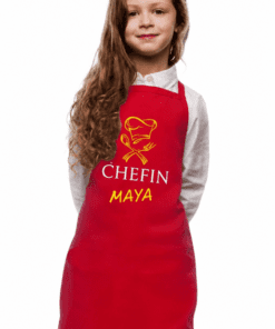 Lustige Kinder Schürze Chefin mit eigenem Namen