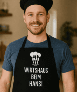 Lustige Schürze Wirtshaus mit eigenem Namen