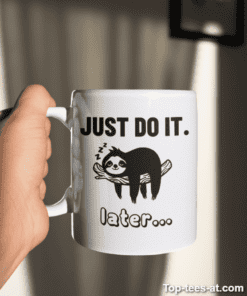 Lustige Tasse Just Do It Faultier