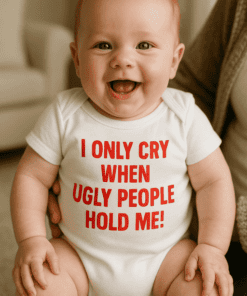 Lustiger Baby Body I only cry