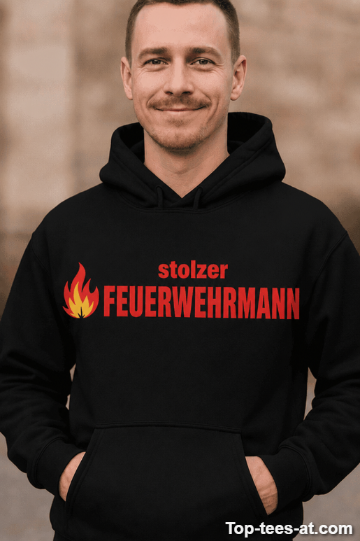 Lustiger Hoodie stolzer Feuerwehrmann