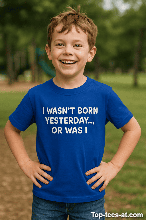 Lustiges Kinder T-Shirt I Wasn't Born Yesterday