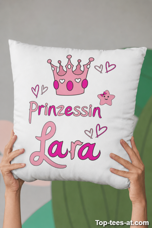 Lustiges Kissen Prinzessin mit eigenem Namen