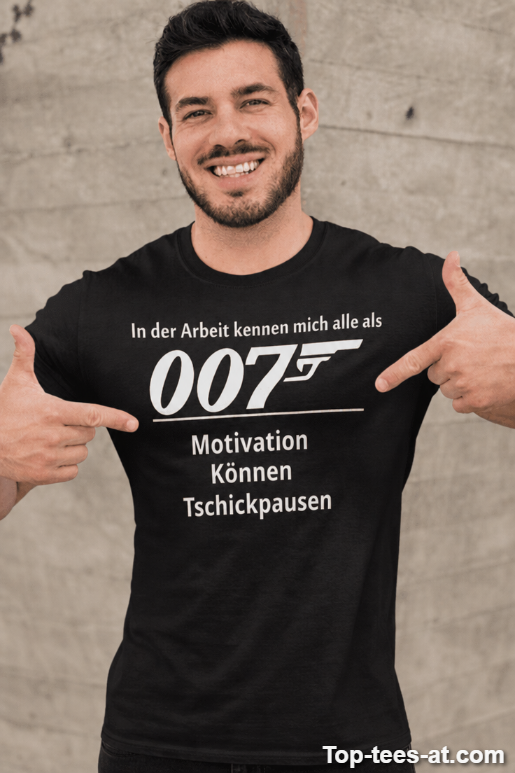 Lustiges T-Shirt 007 in der Arbeit
