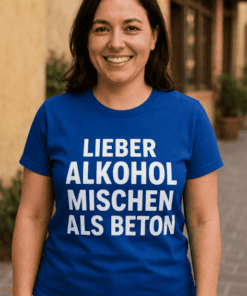 Lustiges T-Shirt Alkohol mischen als Beton
