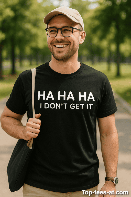 Lustiges T-Shirt Ha Ha Ha I Dont Get It
