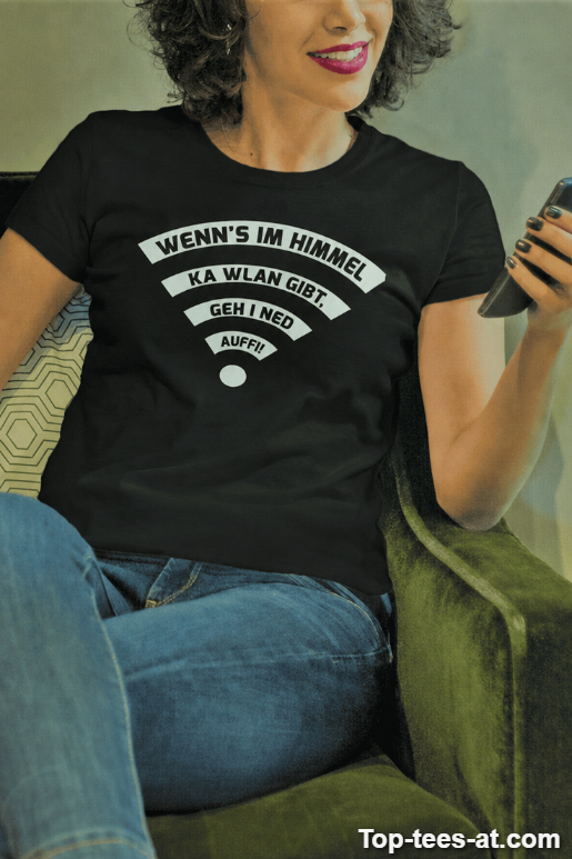 Lustiges T-Shirt Kein WLAN im Himmel