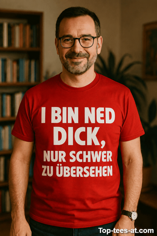 Lustiges T-Shirt nicht dick schwer zu übersehen