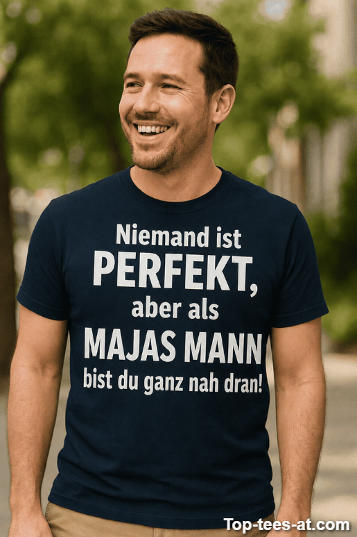 Lustiges T-Shirt perfekter Mann mit eigenem Namen
