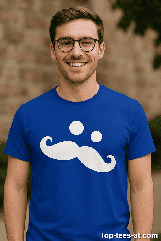 Lustiges T-Shirt Schnurrbart