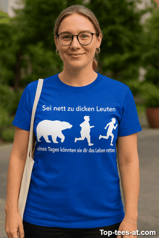 Lustiges T-Shirt Sei nett zu dicken Leuten