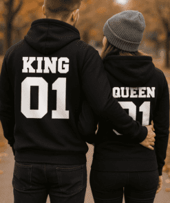 Pärchen Hoodie King Queen 01