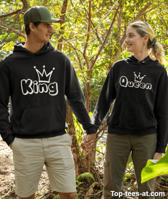 Pärchen Hoodie King und Queen