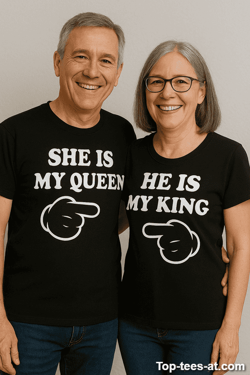 Pärchen T-Shirt My King My Queen