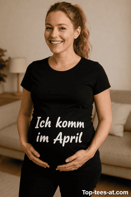 Schwangerschafts T-Shirt Ich komm im April