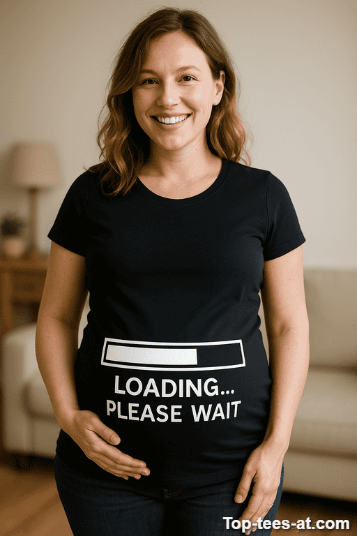 Schwangerschafts T-Shirt Loading Please Wait