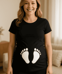 Schwangerschafts T-Shirt mit Babyfüßchen